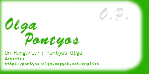 olga pontyos business card